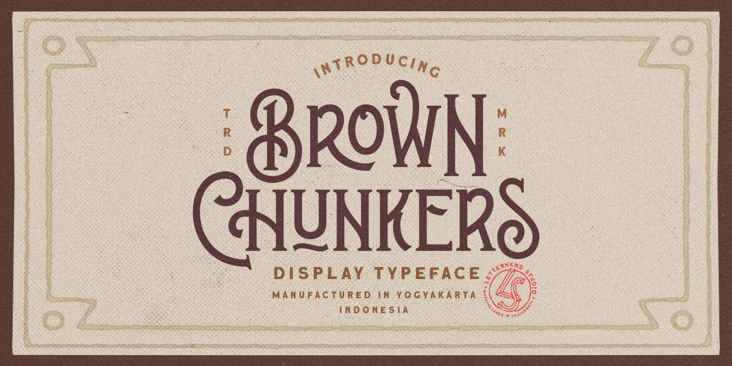 Пример шрифта Brown Chunkers